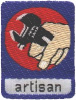 Badge scout d'artisan